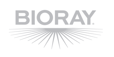 Bioray Packaging Design Case Study: Logo in grey