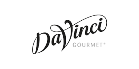 DaVinci Gourmet logo displayed on a green background.
