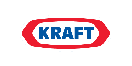 KRAFT logo: blue wordmark inside a red oval outline.