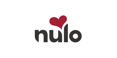 Nulo logo with a red heart above the word “nulo.”
