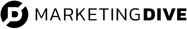 Marketing Dive logo with a circular emblem on the left and bold uppercase text reading MARKETINGDIVE.