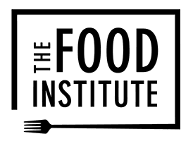 Brand logo for The Food Institute featuring a rectangular frame, with 
