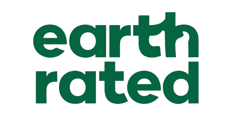 Earth Rated logo: bold green wordmark reading 'earth rated'.