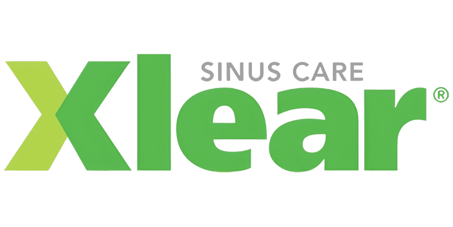 Xlear Sinus Care logo in a green gradient font